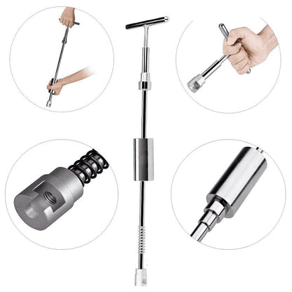 Paintless Dent Puller Kit - T-Bar Slide Hammer with Glue Tabs for Shallow Car Dents