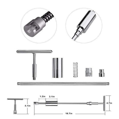 Paintless Dent Puller Kit - T-Bar Slide Hammer with Glue Tabs for Shallow Car Dents