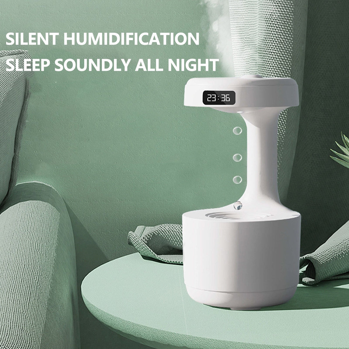 Anti-Gravity Air Humidifier | Water Drop Mist Maker Fogger | Essential Oils Aroma Diffuser