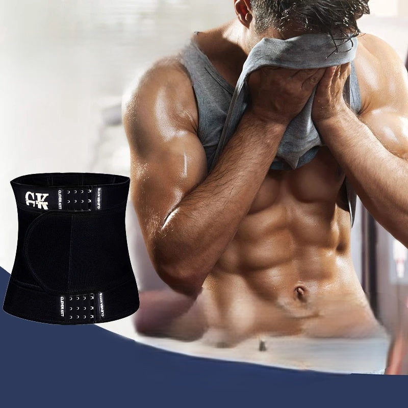 Waist Trainer Sports Belt for Men – Slimming Gym Corset with Belly Trimmer, Body Shaper Wrap for Weight Loss and Core Support