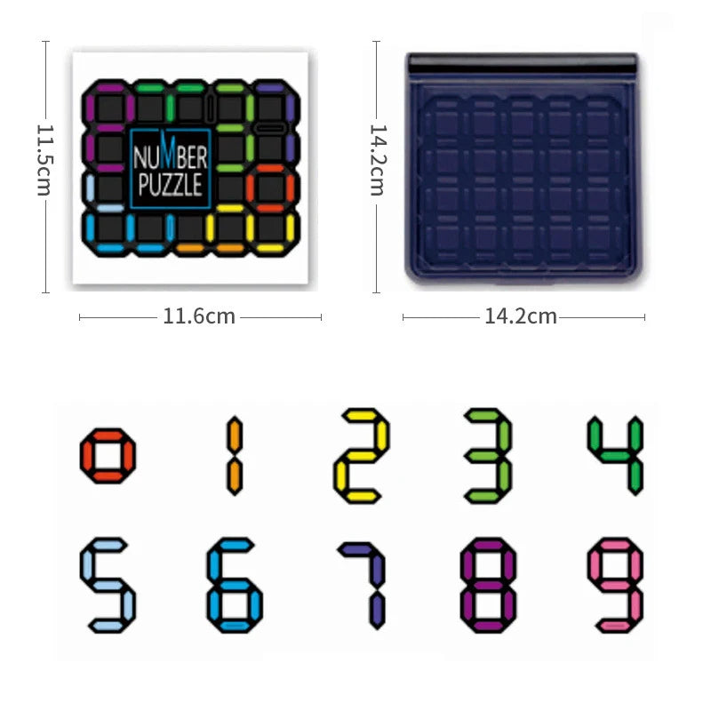 Number Puzzle Educational Toy –3D  Geometric Intelligence Game for Kids, Early Education Balancing Brain Teaser Gift & Classroom Use