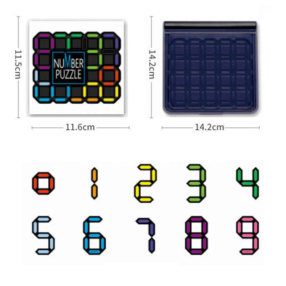 Number Puzzle Educational Toy –3D  Geometric Intelligence Game for Kids, Early Education Balancing Brain Teaser Gift & Classroom Use