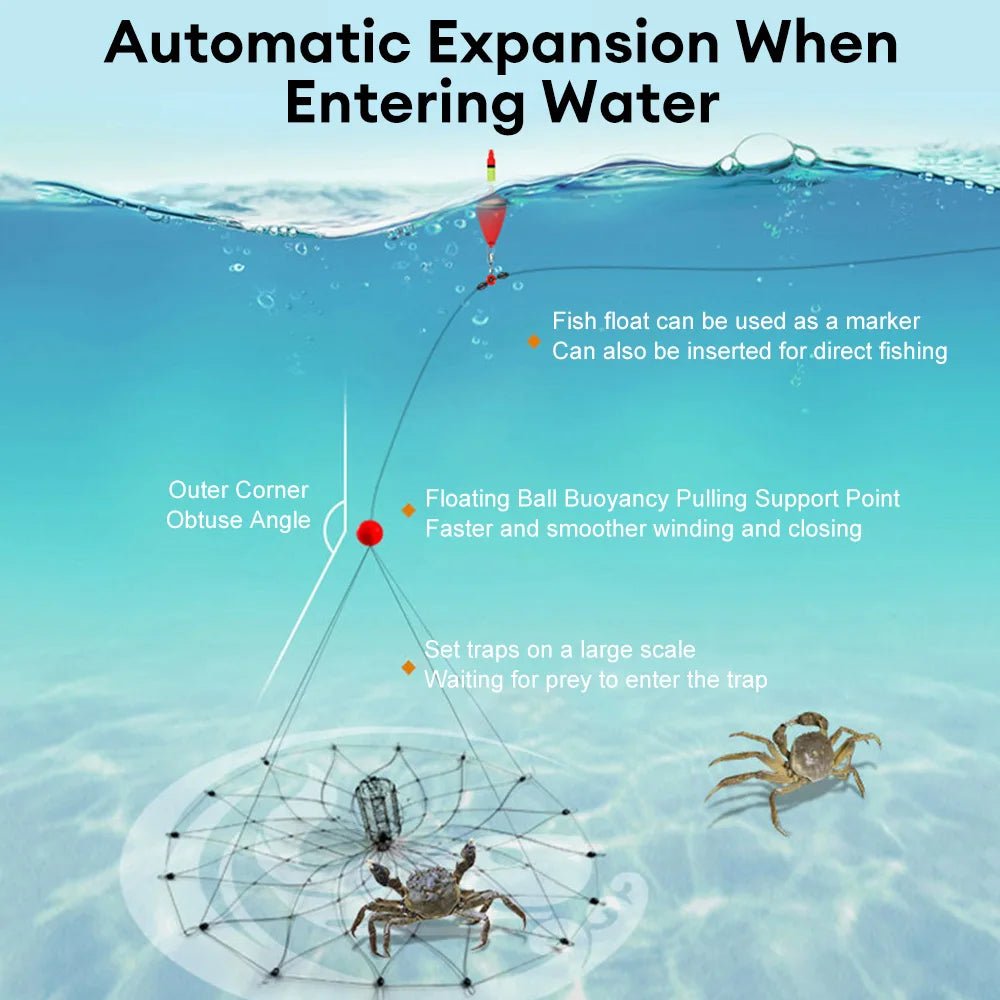 Automatic Fishing Net Cage - Wire Crab Trap Net Tool