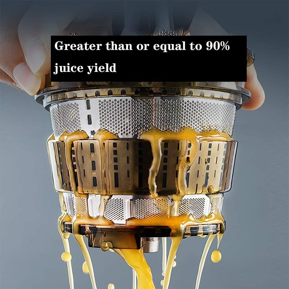Automatic Slow Juicer – 90mm Whole-Fruit Chute, High-Torque Cold Press for Celery, Carrots, Apples & Leafy Greens with Built-In Pulp Separation