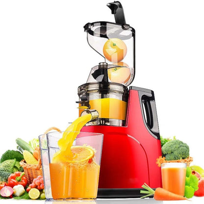 Automatic Slow Juicer – 90mm Whole-Fruit Chute, High-Torque Cold Press for Celery, Carrots, Apples & Leafy Greens with Built-In Pulp Separation