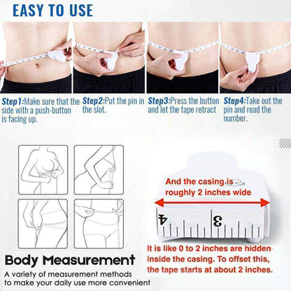 Automatic Measuring Tape – Self-Locking Retractable Tape Measure with Precision Scale, Durable Steel Blade for Accurate Measurements in Home, Construction, Tailoring, and DIY Projects