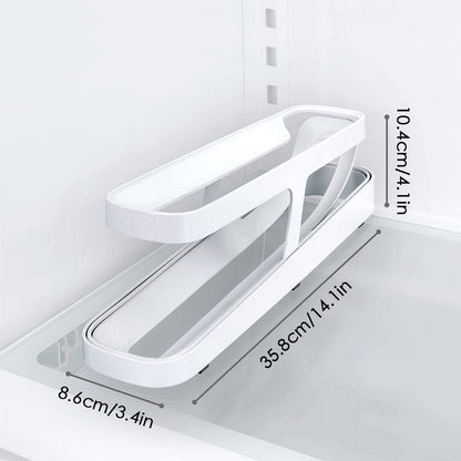 Automatic Scrolling Egg Rack - Space-Saving Rolling Eggs Dispenser and Organizer for Refrigerator Storage