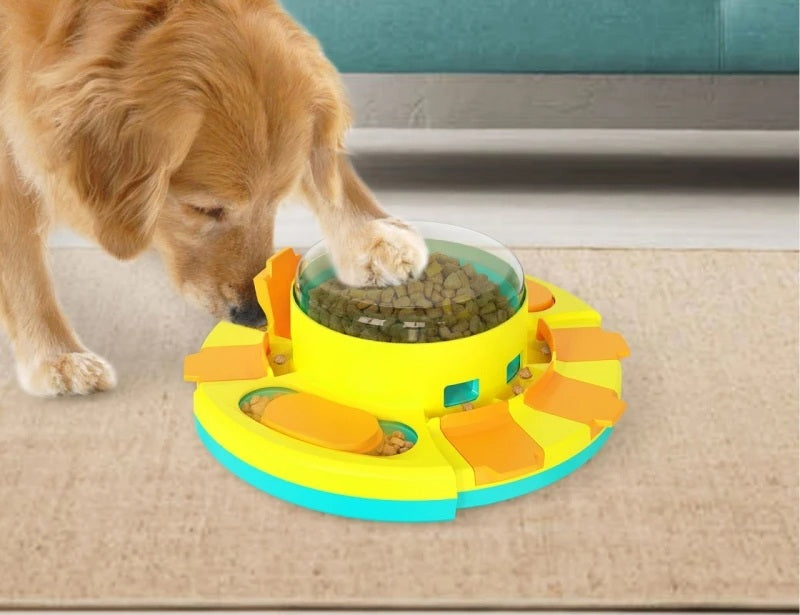 Dog Puzzle Slow Feeder Toy – Interactive Treat Dispenser Bowl for Puppy IQ Training, Food Leaking Enrichment & Smart Playtime