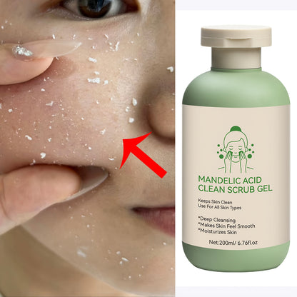 Mandelic Acid Scrub Gel – Gentle Exfoliating Face Cleanser for Smooth Skin, Oil Control, and Clear Complexion Without Harsh Irritation