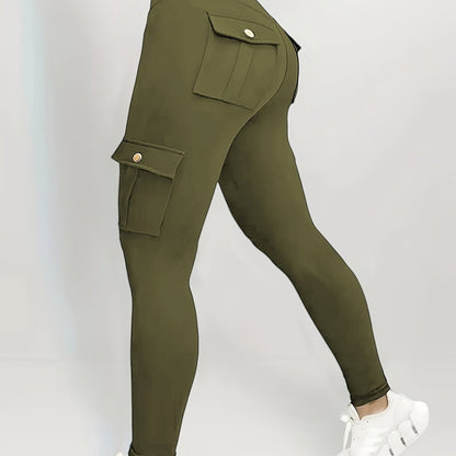 High-Waisted Sculpt & Support Yoga Leggings –  Cargo Style Activewear for Women with Tummy Control and Seamless Fit for All-Day Movement
