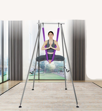 Aerial Yoga Frame & Hammock – 9.67ft Height Yoga Swing with 13.1 Yards Hammock, Supports 551 Lbs, Ideal for Indoor or Outdoor