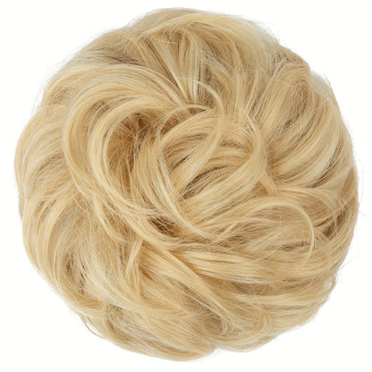 Messy Curly Hair Bun Extension – Voluminous Synthetic Elastic Chignon Scrunchie for Effortless Updo, Instant Volume & Natural-Looking Glam Hairpiece for Women