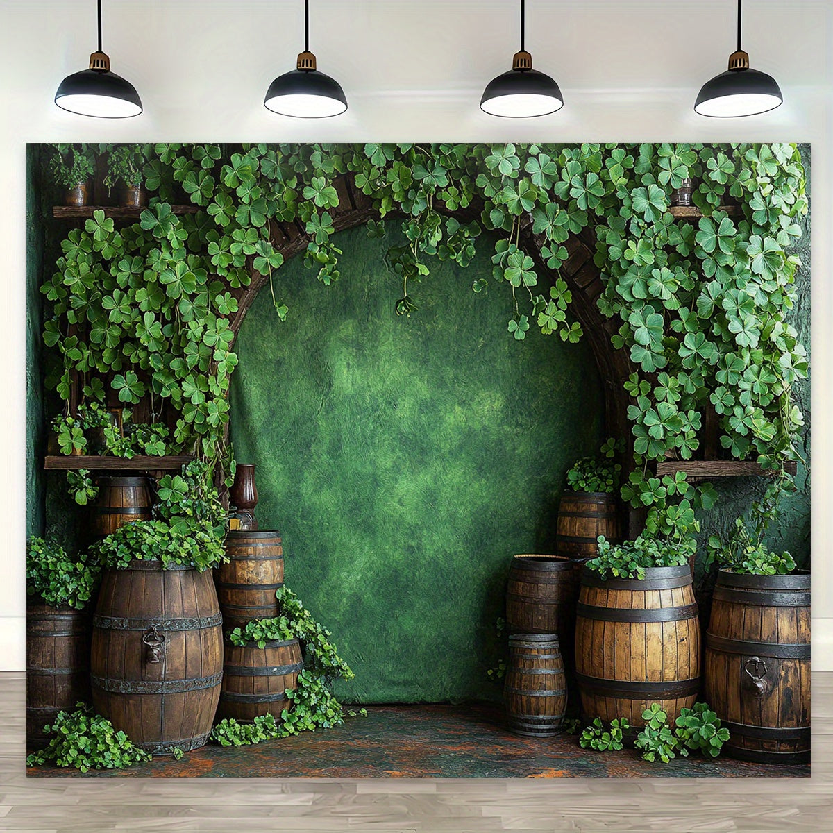 Festive St. Patrick’s Day Banner – Shamrocks & Golden Coin Garland for Irish-Themed Home, Party & Holiday Celebration Decor