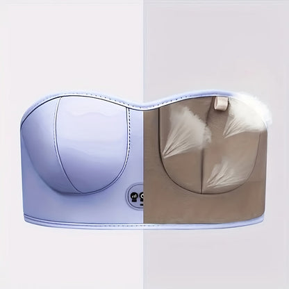 Wireless Electric Breast Massage Bra – USB-Powered Vibration Massager with Heat for Chest Firming, Circulation & Self-Care Confidence