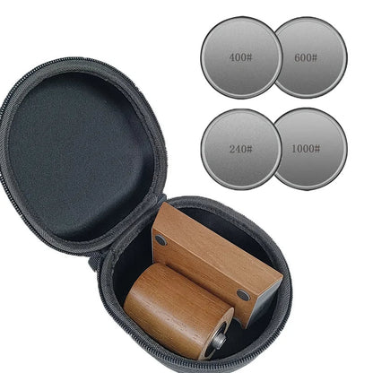 Rolling Knife Sharpener & Magnetic Holder Set – Diamond Sharpening Stone with 15° & 20° Angle Roller for Effortless Blade Perfection