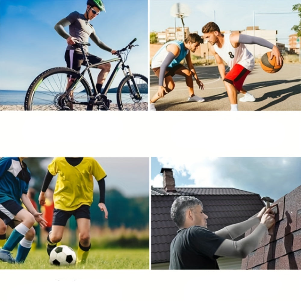 Men’s Arm Compression Sleeves – 3 Pairs UV Protection & Sun Sleeves for Outdoor Sports & Daily Workwear