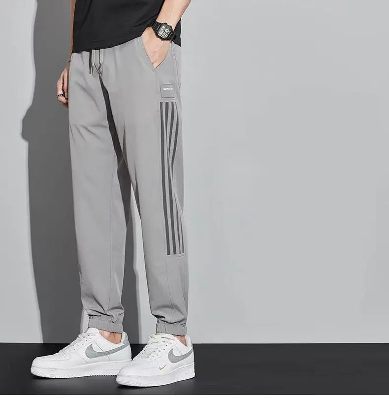 Men’s Trendy Street Style Pants – Two Pack Spring & Autumn Plus-Size Joggers with Tapered Legs, Elastic Waist, and Fashion Forward Fit
