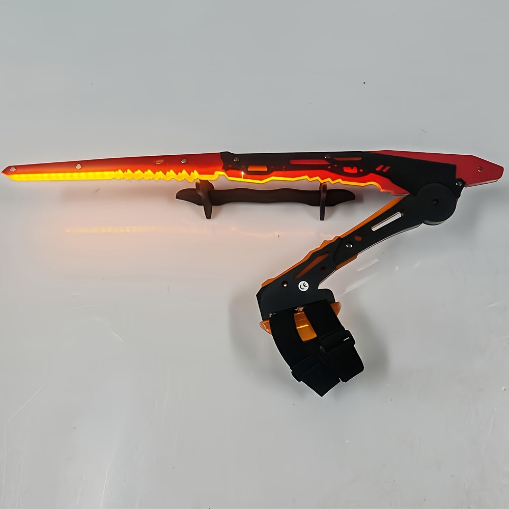 Cyberpunk LED Mantis Knife Set – Futuristic Costume Prop with Neon Edge Detailing for Cosplay, Parties, and Sci-Fi Action Looks
