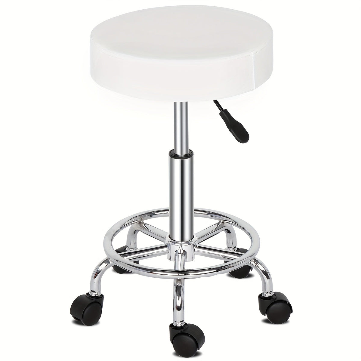 Adjustable Salon Stool with Backrest – 360° Swivel Height-Adjustable Modern Bar Chair for Kitchen, Spa, Salon and Home Use