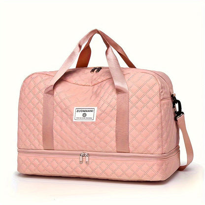 Luxury Large-Capacity Duffel Bag – Dry/Wet Separation, Multiple Pockets, Shoulder & Crossbody Strap, Perfect for Gym, Travel, and Weekend Getaways