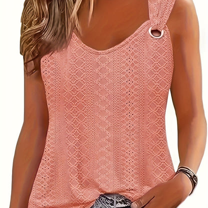 Women’s V-Neck Sleeveless Summer Top – Casual Loose Fit Comfortable Vest for Trendy Everyday Warm Weather Outfits