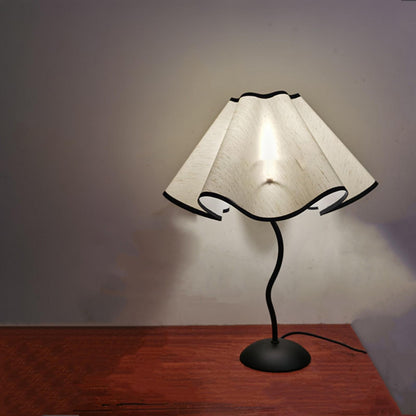 Petal Lampshade Table Light Cover – Elegant Bedside Lamp Shade for Cafe, Dorm, or Apartment Decor, 14.96-Inch Durable Fabric Design