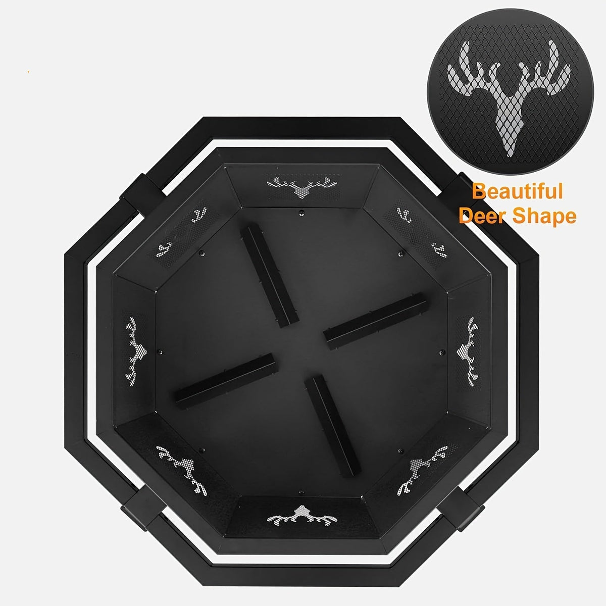 Heavy-Duty Octagonal Fire Pit – Backyard and Camping Ready Outdoor Heating with Durable Construction for Warm, Cozy Gatherings Anywhere