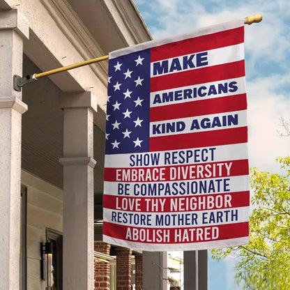 Patriotic Garden Flag – Make America Kind Again Weather-Resistant Yard Sign for Progressive Outdoor Decoration
