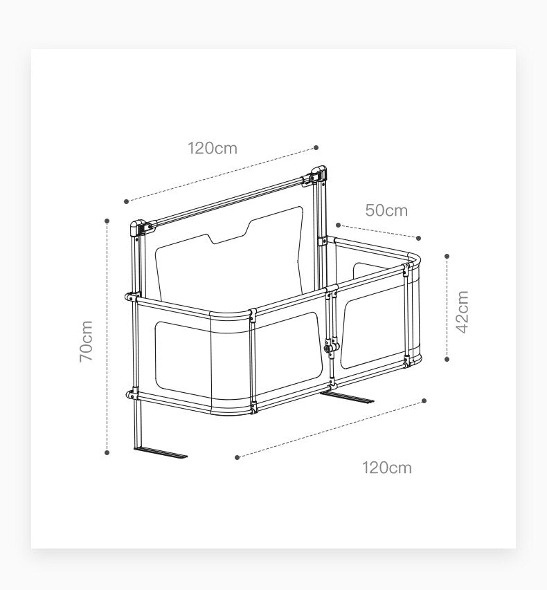 Baby Portable Rail Guard - 3 in 1 Baby Bed Guardrail Crib for 0-36 Months