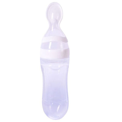 Baby Spoon Bottle Feeder -  Silicone Feeding Spoons for Kids, Toddler, Cutlery Utensils Children Accessories Newborn