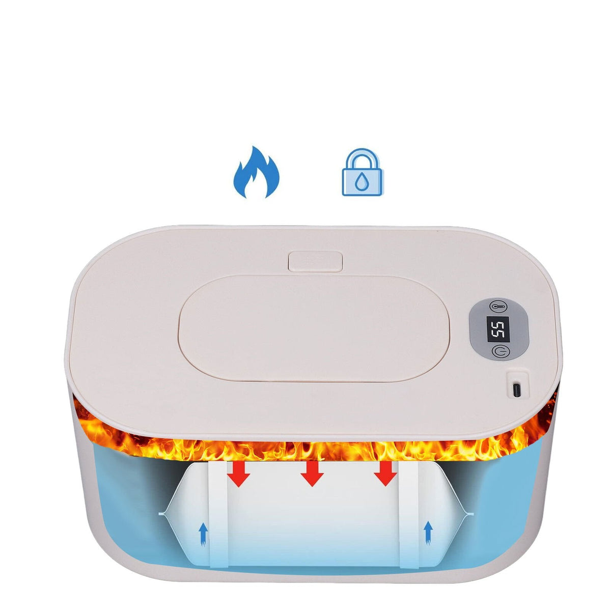 Baby Wipe Warmer - Mini Wipes Heater Case Disinfecting Wipes