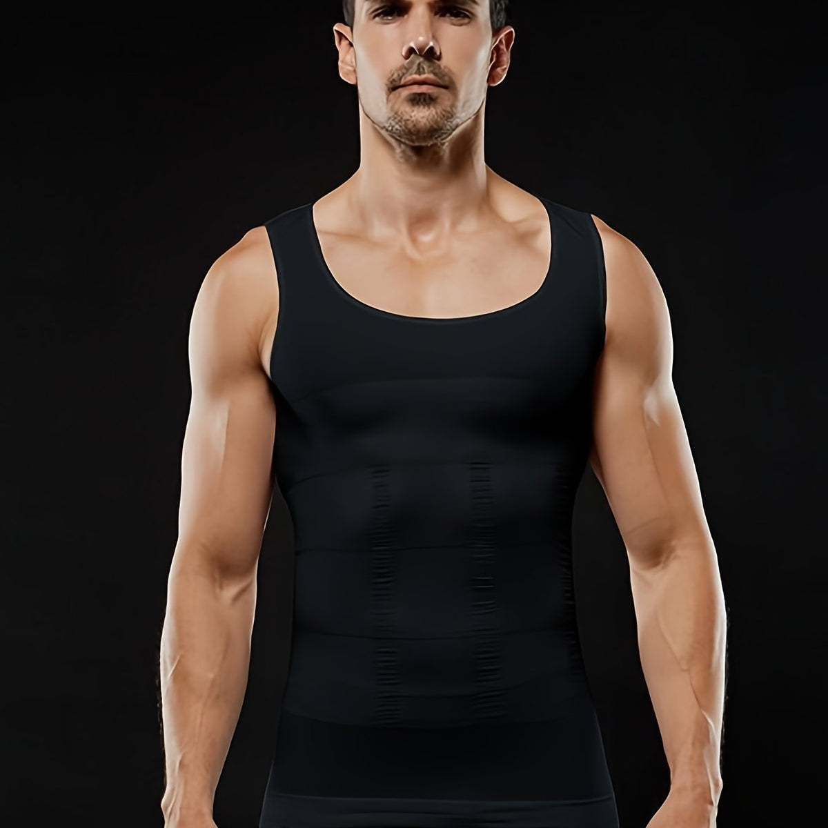 Men’s Compression Body Shaper Tank Top – Slimming Vest with Firm Control for Fitness, Posture Support, and Everyday Wear