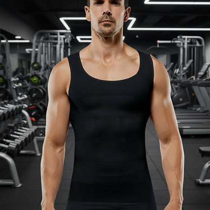 Men’s Compression Body Shaper Tank Top – Slimming Vest with Firm Control for Fitness, Posture Support, and Everyday Wear