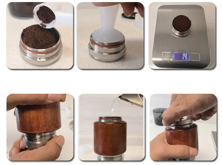 Capsulone USB Pneumatic Electric Coffee Maker – Portable Stainless Steel Espresso Machine for Home or Outdoor Use with Manual Extraction Power