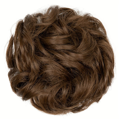 Messy Curly Hair Bun Extension – Voluminous Synthetic Elastic Chignon Scrunchie for Effortless Updo, Instant Volume & Natural-Looking Glam Hairpiece for Women