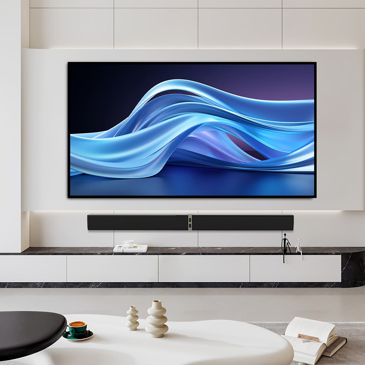 Channel TV Sound Bar – 50W 2.0 Wireless Home Audio System with ARC/Optical/AUX Connections, Premium Surround Sound for Smart TV Entertainment