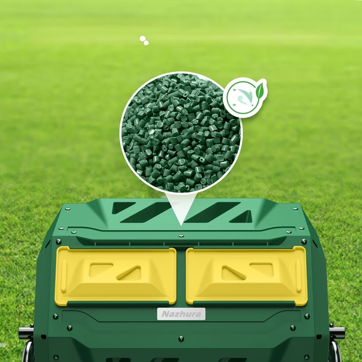 Dual Chamber Compost Tumbler Bin – 43-Gallon Efficient Rotating Waste Mixer with Gloves, Ideal for Eco-Friendly Gardening and Kitchen Recycling