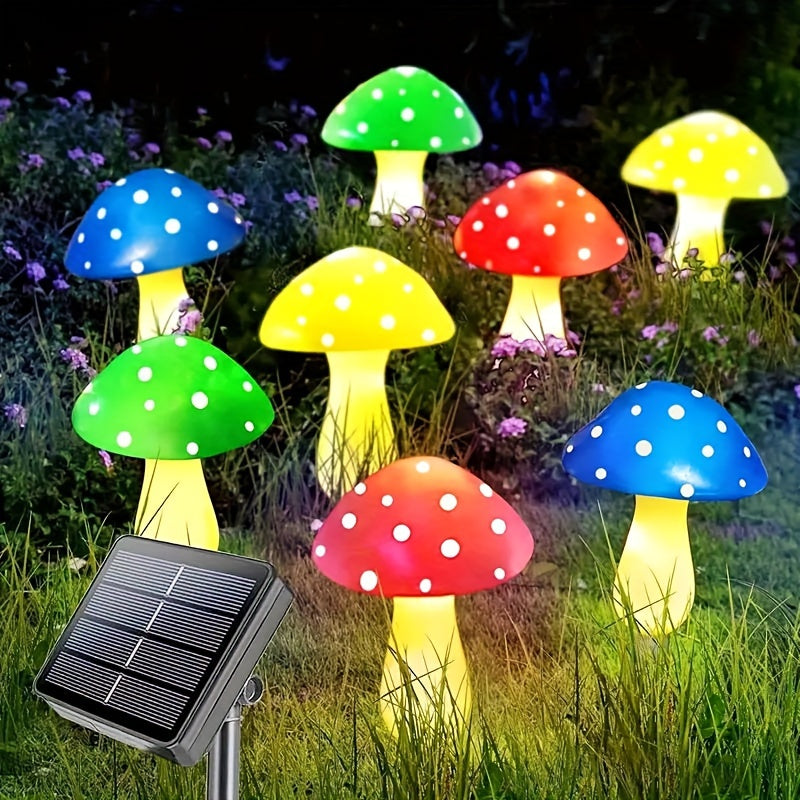 Upgraded Solar Mushroom Lawn Lights – 16-Head Outdoor Garden Decoration Set with 8 Lighting Modes for Christmas, Thanksgiving, Path Accents & Holiday Landscaping