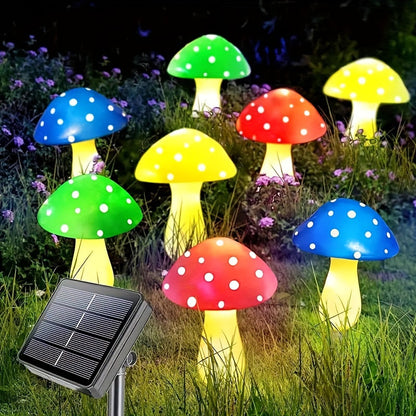 Upgraded Solar Mushroom Lawn Lights – 16-Head Outdoor Garden Decoration Set with 8 Lighting Modes for Christmas, Thanksgiving, Path Accents & Holiday Landscaping