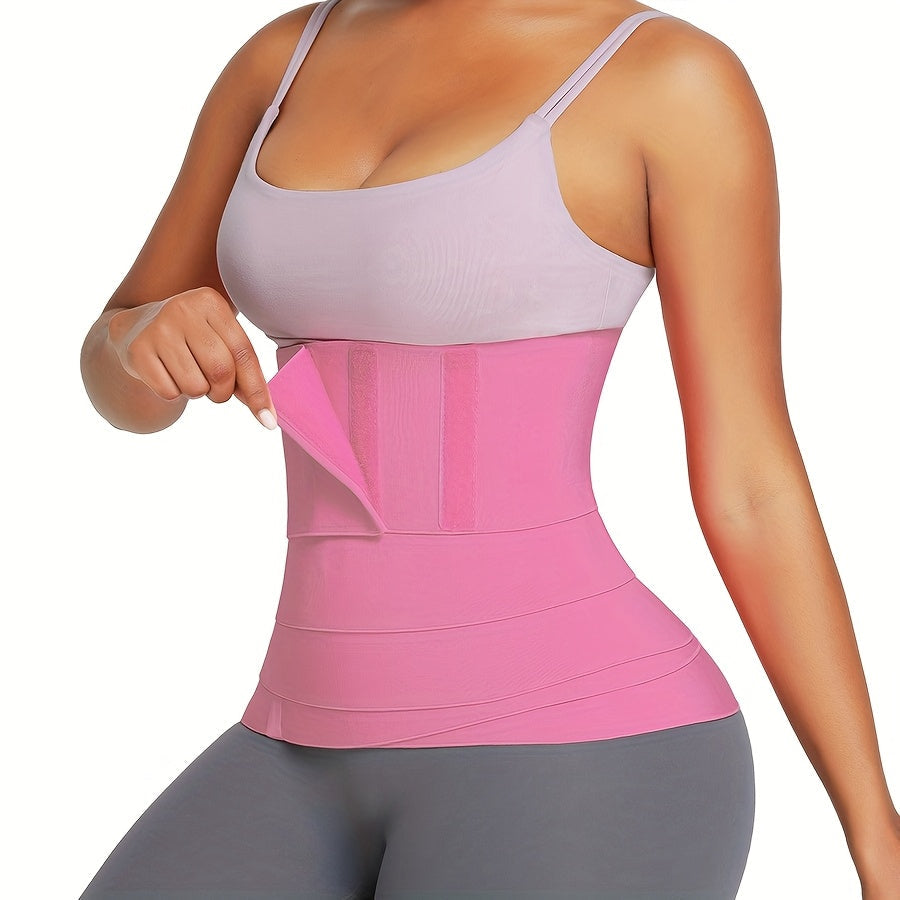 Women’s Silicone Waist Trainer Sauna Belt – Adjustable Body Shaper Wrap for Tummy Control, Weight Loss, and Workout Support