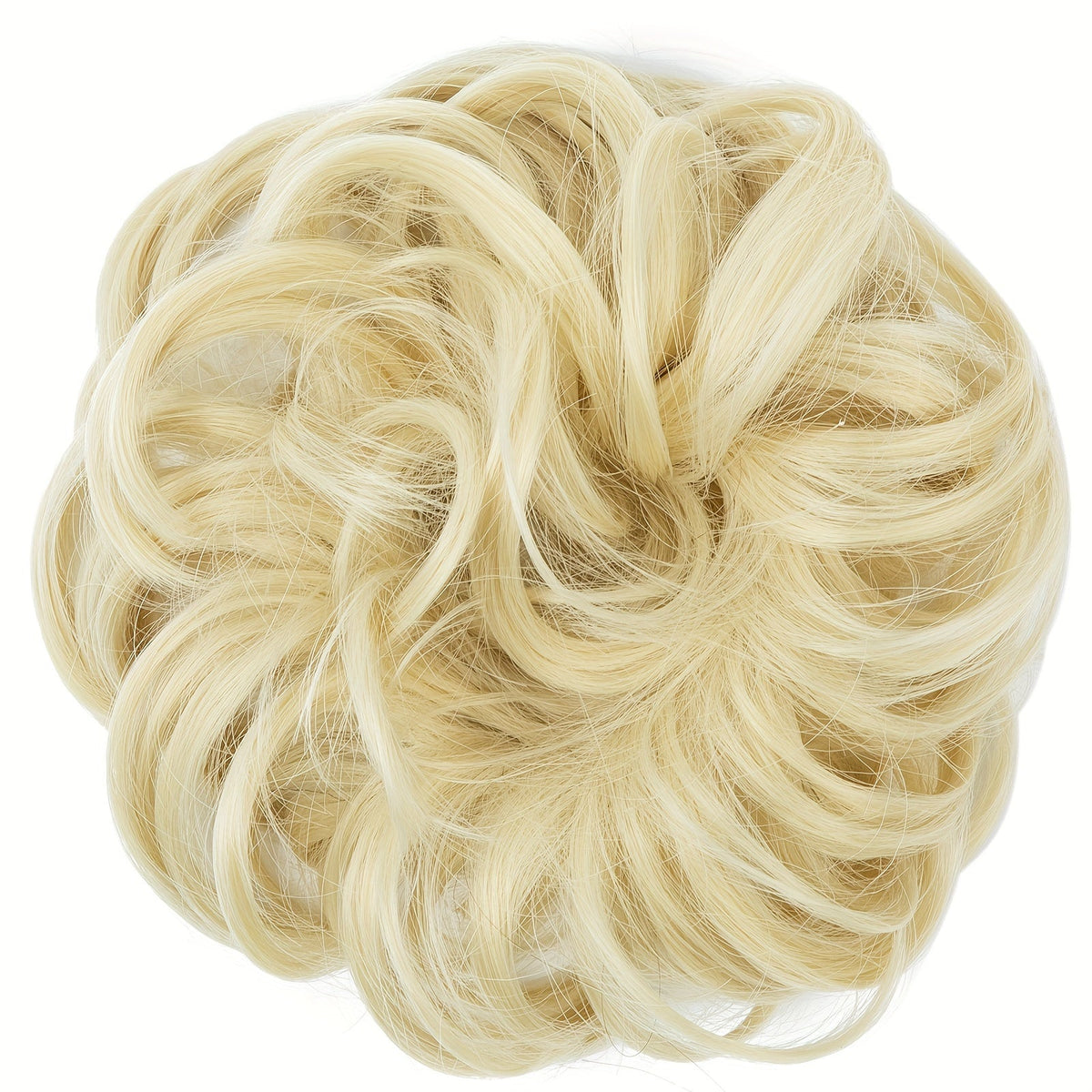 Messy Curly Hair Bun Extension – Voluminous Synthetic Elastic Chignon Scrunchie for Effortless Updo, Instant Volume & Natural-Looking Glam Hairpiece for Women