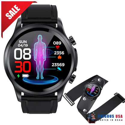 Bearscome Bce400 Ecg/Ekg Blood Pressure Spo2 Heart Rate Fitness Tracker Waterproof Smart Watch