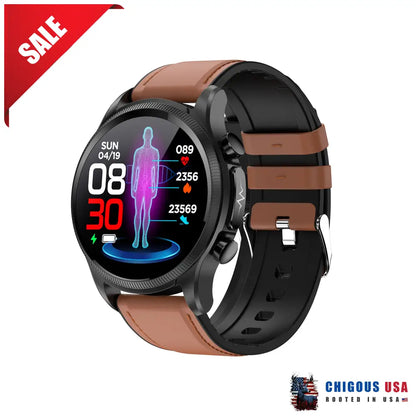 Bearscome Bce400 Ecg/Ekg Blood Pressure Spo2 Heart Rate Fitness Tracker Waterproof Smart Watch