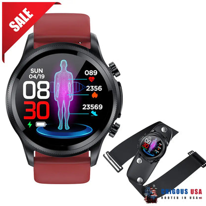 Bearscome Bce400 Ecg/Ekg Blood Pressure Spo2 Heart Rate Fitness Tracker Waterproof Smart Watch