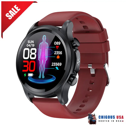 Bearscome Bce400 Ecg/Ekg Blood Pressure Spo2 Heart Rate Fitness Tracker Waterproof Smart Watch