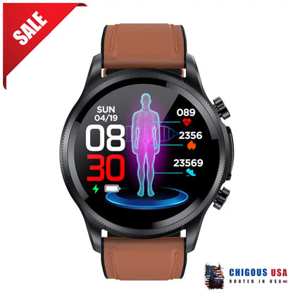 Bearscome Bce400 Ecg/Ekg Blood Pressure Spo2 Heart Rate Fitness Tracker Waterproof Smart Watch