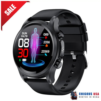 Bearscome Bce400 Ecg/Ekg Blood Pressure Spo2 Heart Rate Fitness Tracker Waterproof Smart Watch