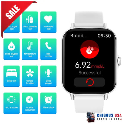 Bearscome Bcf107 Blood Pressure Heart Rate Oxygen Sugar Sleep Monitoring Bluetooth Call Waterproof