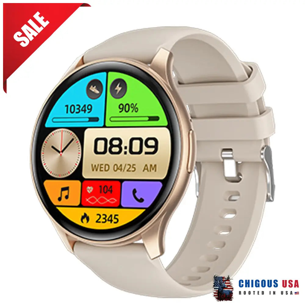 Bearscome Bcf57 Blood Sugar Pressure Heart Rate Oxygen Sleep Monitoring Waterproof Smartwatch