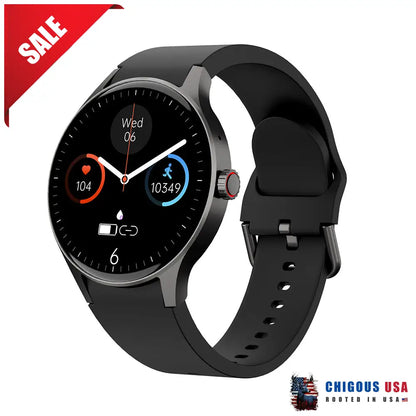 Bearscome Bluetooth Talk Play Music Health Waterproof Smartwatch Y80 Black